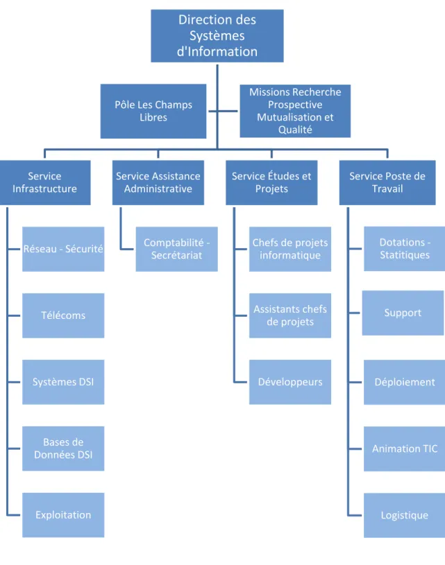 Figure 4 : Organigramme de la Direction des Systèmes d'Information 