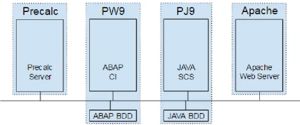 Figure 14 - Architecture applicative PW9, PJ9 