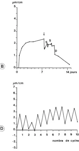 FIGURE 3. Exemple des quatre types de graphiques réalisés  pour chaque échantillon. Ceux donnés ici concernent le calcaire de  Fleury (n° 28)