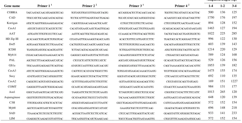 Table S2.3- Primer information and sequences used for BAC screening and sequencing validation 