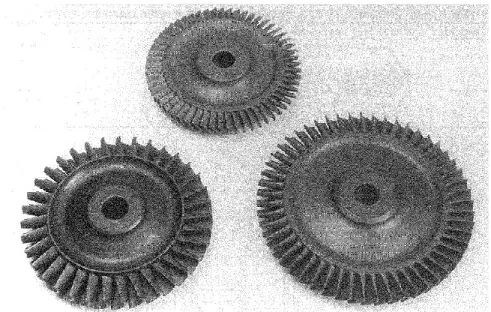 Figure 2.7 Les rotors intégraux en céramique de Daimler-Benz d’après [44] 