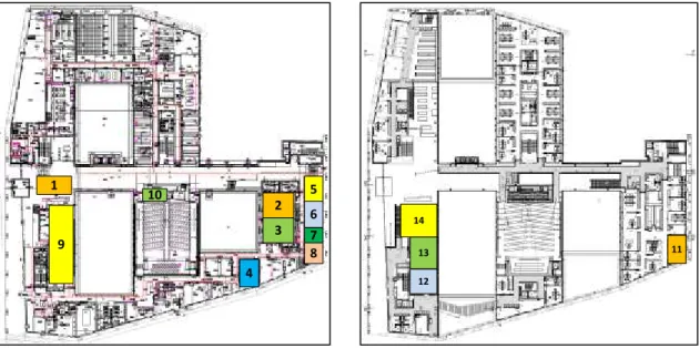 figure 6 - plan de masse du Rez de Chaussée  figure 5 - plan de masse du premier étage 