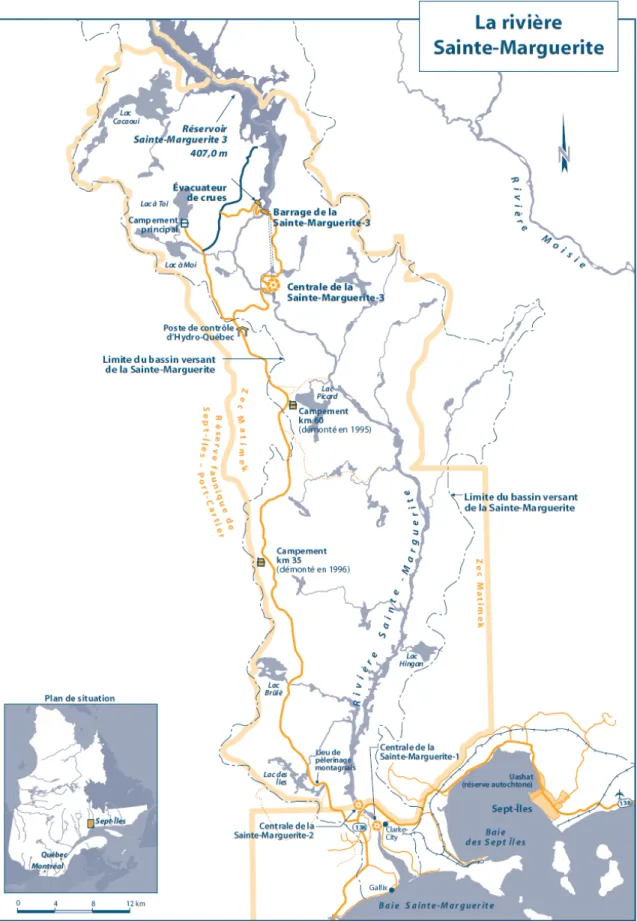 Figure 2.2  Rivière Sainte-Marguerite Source : Hydro-Québec (1999a)