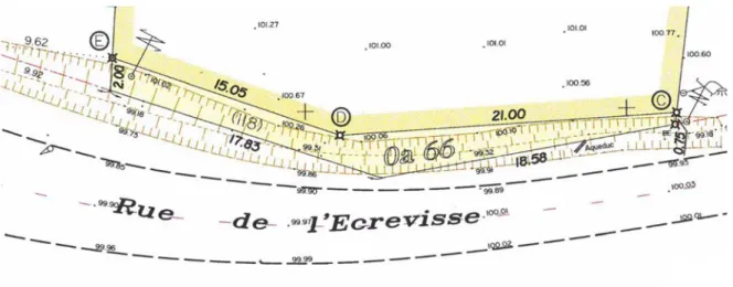 Figure 6 : Création d'une parcelle pour régulariser le plan cadastral 