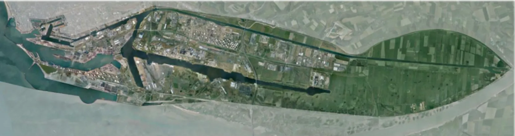 Figure 1 : Espace portuaire du GPMH – Source : orthophotographie de 2014 de la base de données du service SIGU-Topographie