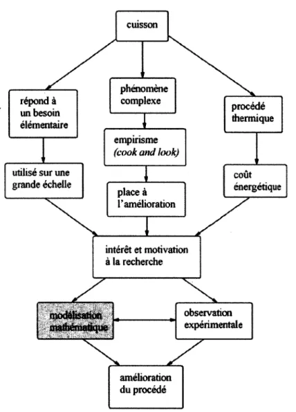 Figure 1-4 : La modélisation mathématique, un chainon vers l'amélioration du procédé de  cuisson