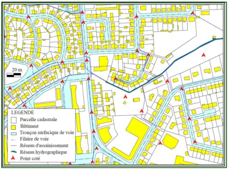 Figure 2.7 : les données géographiques utilisées (Rodriguez ,1999) 