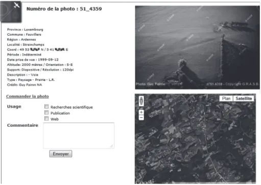 Fig. 2 : détails de la fiche du cliché 51_4359.