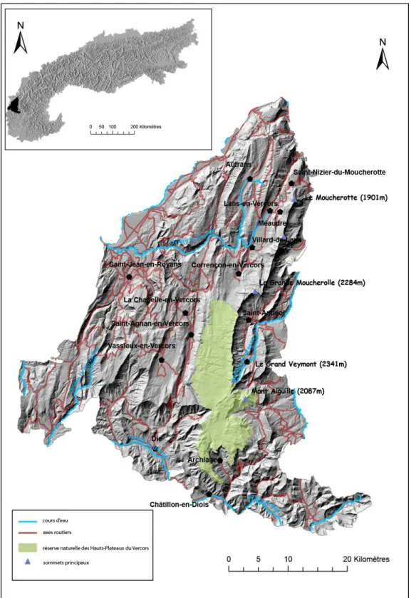 Figure 5 : Présentation générale du massif du Vercors. 