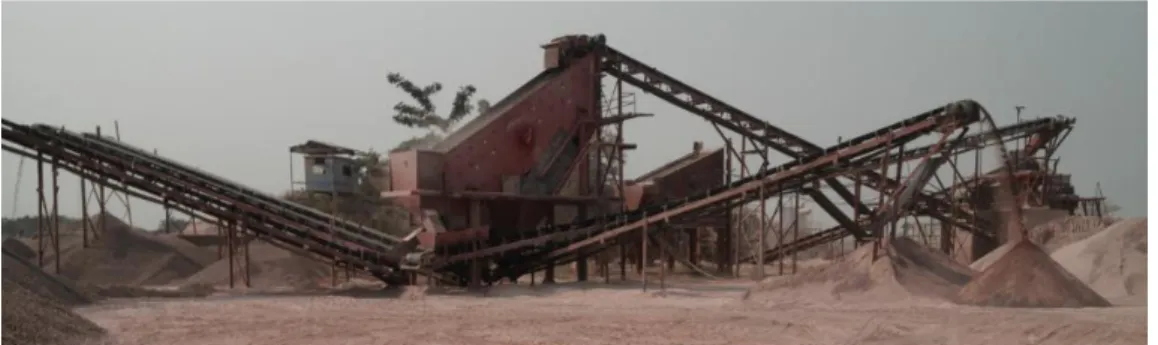 Fig. 18. Usine de concassage et broyage des grès de l’Inkisi. 