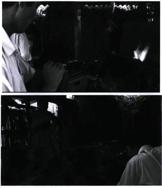 Figure 10: Images vidéo du tournage à Bân Pho, août 2008 