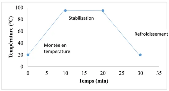 Figure 8 : Cycle du traitement thermique théorique 