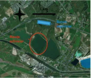 Figure 3.Modèle géologique simplifié de la zone à proximité des anciennes carrières d'Obourg