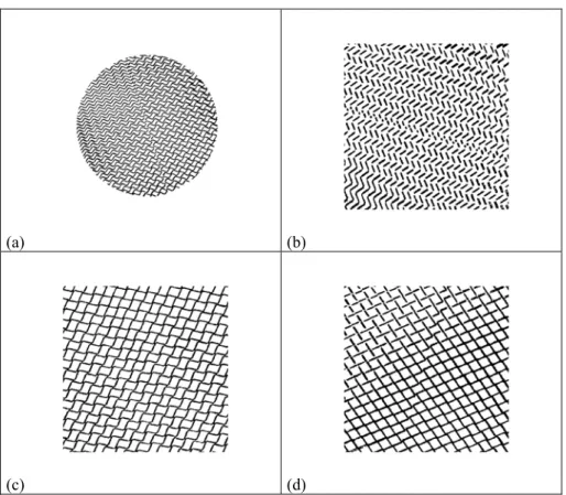 Figure 2. Images binarisées de sections droites de la colonne sèche 