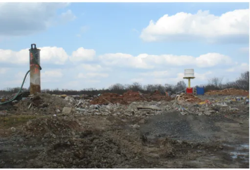 Figure 1 : Dégagement d'un puits de dégazage 