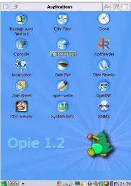 Fig. 5. Screenshots of Opie (on Pocket PC c ) ([20]) (2).