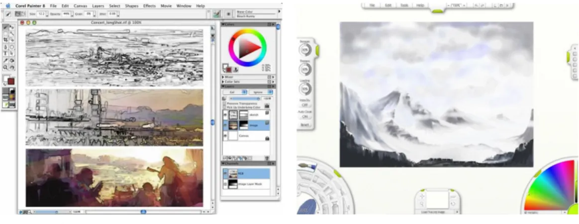 Figure 5 – Corel Painter IX Figure 6 – ArtRage 2