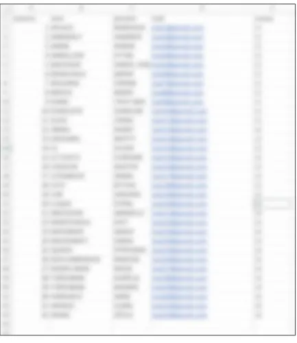 Figure 5 : Fichier Excel de création de comptes 