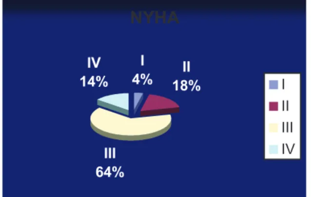 Figure 3: NYHA Functional  NYHA I 4% II 18% III 64%IV14% I II III IV