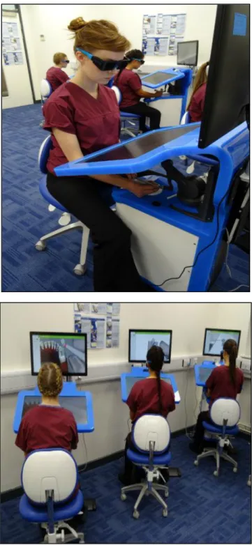 Fig. 21 : Utilisation de la réalité virtuelle à la School of Clinical Dentistry   (Université de Schefield en Angleterre) 