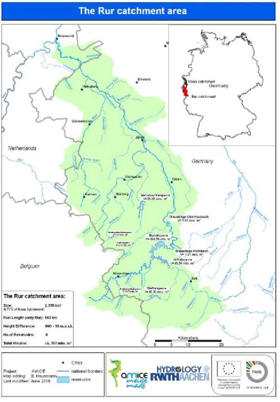 Figure 8. Overview over the Rur basin area   