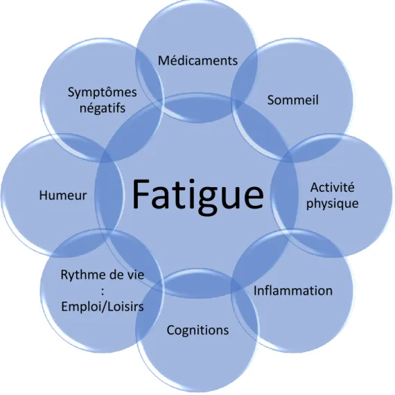 Figure 9 : Facteurs principaux influençant l'apparition de la fatigue