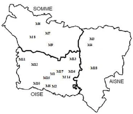Figure 1 : Carte de la Picardie 