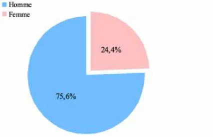 Graphique 1 : Répartition de l’échantillon selon le sexe.