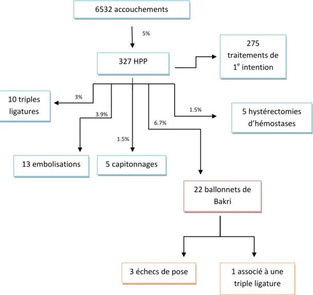 Figure 2 : Hémorragie de la délivrance et prise en charge 