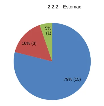 Figure 6 : estimation de la taille de l’estomac lors de l’échographie. 