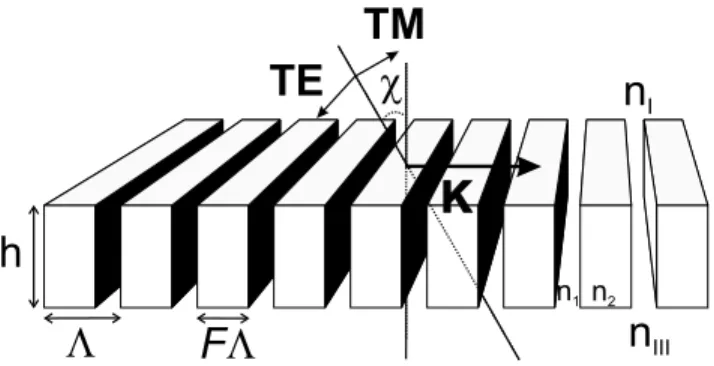 Fig. 1.—AGPM coronagraph scheme. The AGPM consists of a concentric circular surface-relief subwavelength grating with rectangular grooves of depth h and a periodicity !.