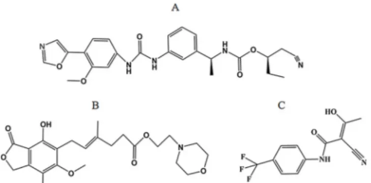 Fig. 1. The chemical structure of compounds. A. AVN-944. Molecular weight = 477.51 g/mol