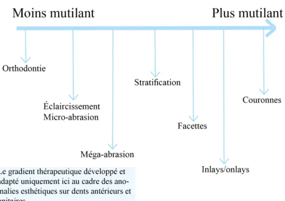 Figure 7 : Le gradient thérapeutique (21). 