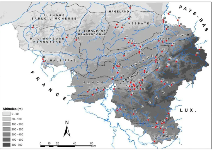 Figure 1 : Localisation des sites d’étude 