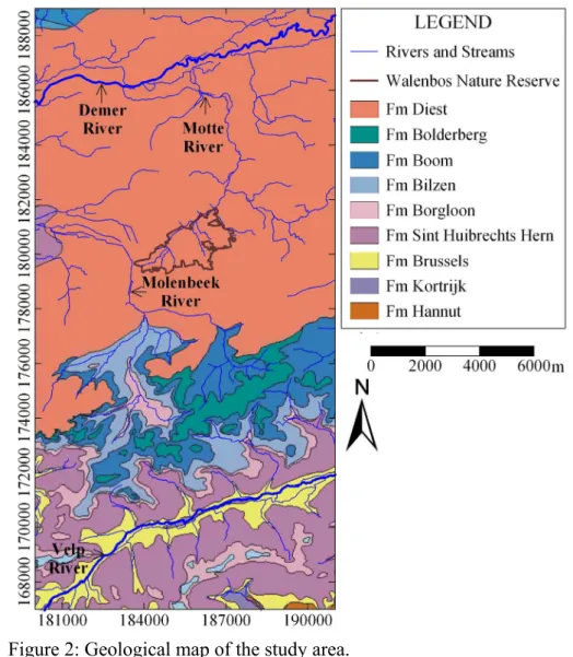 Figure 2: Geological map of the study area. 