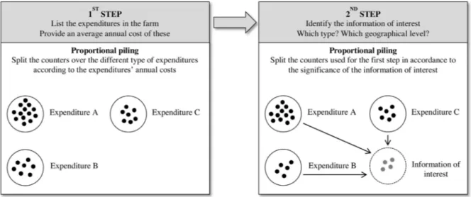 Fig. 2. Contingency valuation method associated with proportional piling to assess the economic value of the information of interest