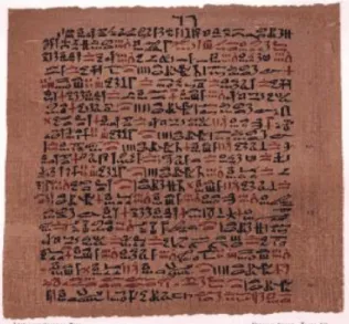 Figure 8 : Le papyrus d’Ebers (1550 av. J-C). 