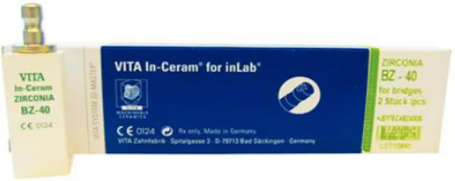 Figure 6 : Bloc de zircone In-Ceram® Classic pour inLab® 