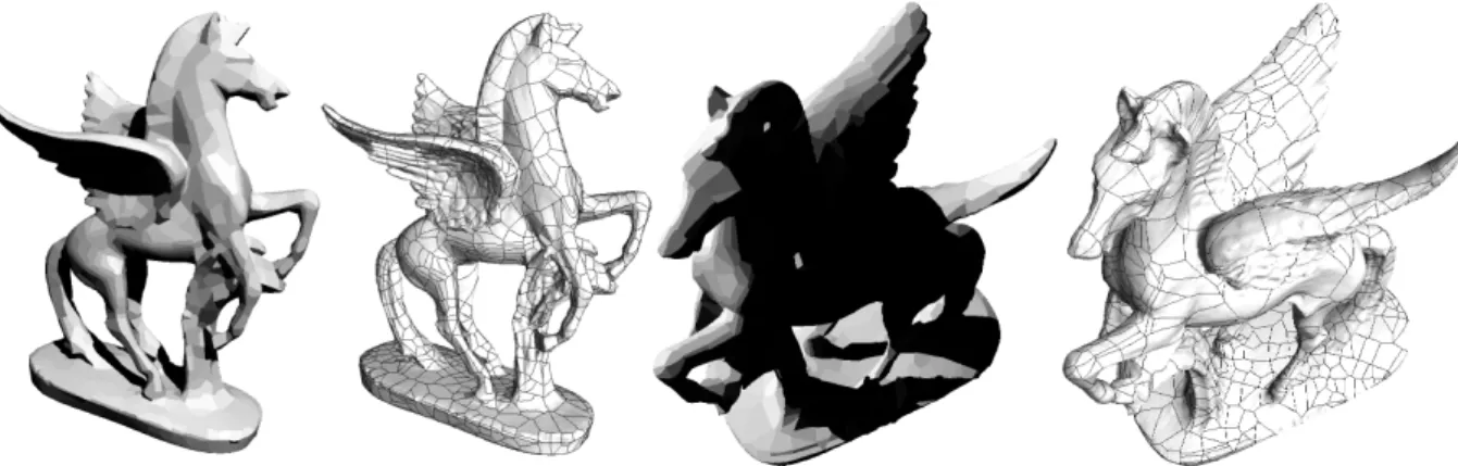 Figure 8: Direct illumination from a point source on the Pegaso model. The shadow boundaries are well captured, and very few samples are placed in regions with uniform color