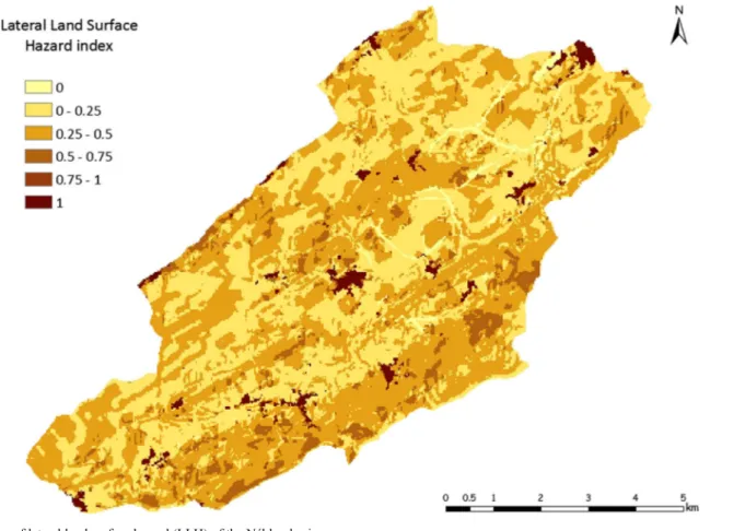 Figure 6 shows a map of the classified pollutant minimum travel times from land surface to the water table