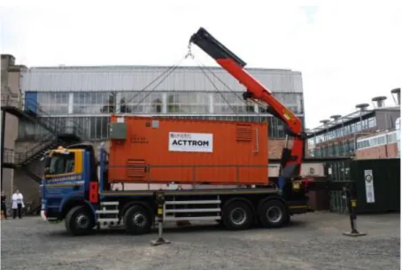 Figure 1: Exterior view of the ACTTROM unit being loaded prior to transport References 