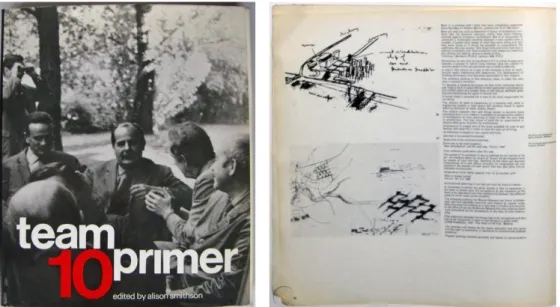 Figure 10 : Alison Smithson (éd.), Team 10 Primer, 1968, images de la couverture et de l’intérieur du livre 