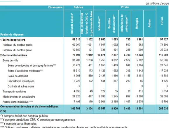 Figure 4 : CSBM par type de financeur en 2019 