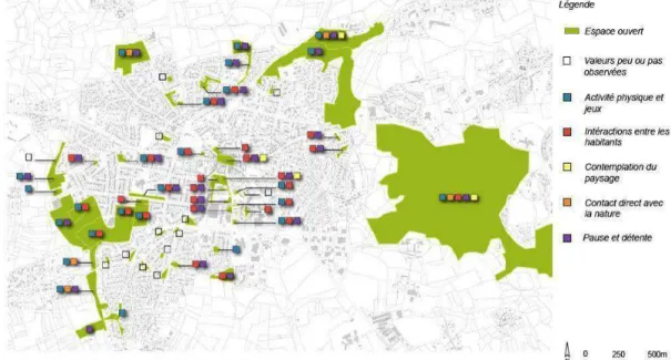 Figure 8 : Exemple d’une carte représentant les sociotopes sur l’espace urbain de la ville de Ploemeur  (M-L