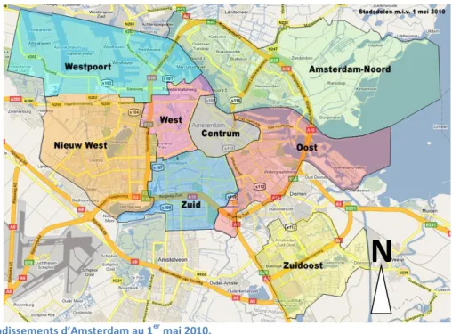 Figure 4 : arrondissements d’Amsterdam au 1 er  mai 2010.  