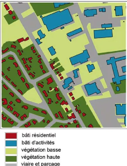 Fig. 6 Des ambiances urbaines dissociées. Distribution des types d’aménagements  urbains