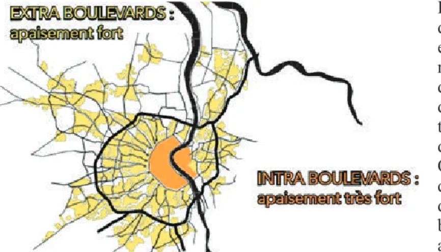Figure 5 : Les fonctions des boulevards Réalisation : M. Desse