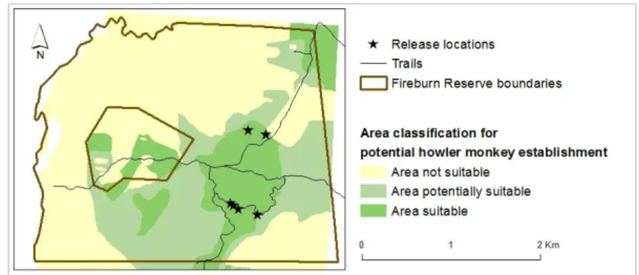 Figure 2: Classification for the exploration method in the Fireburn Reserve 
