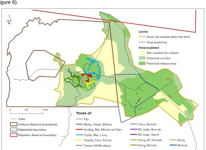 Figure 4: Map of the area explored 
