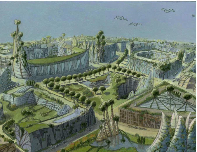 Figure 6 : La cité végétale du futur selon Luc Schuiten. 